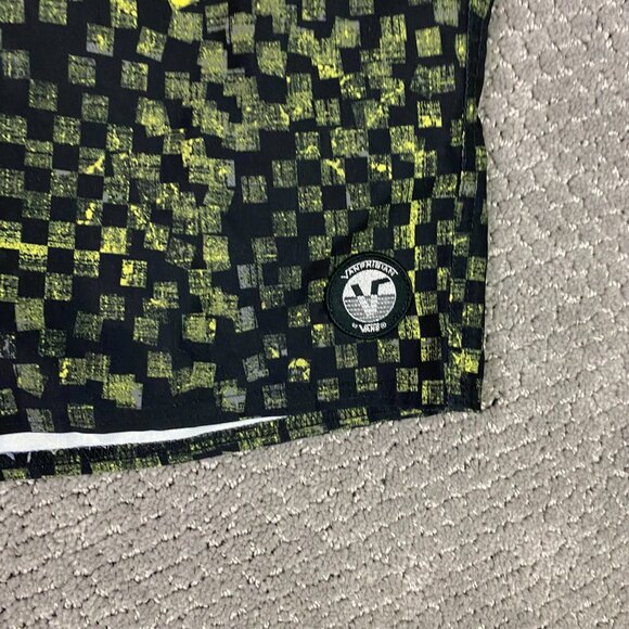 Vans Vanphibian Series Board Shorts Men's 36 Black Green Yellow Swim Hybrid - Picture 2 of 15